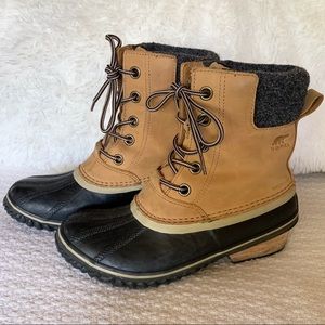 Sorel Slimpack II Lace Boot, Elk/Black 9